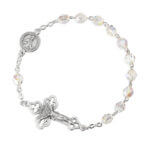 One Decade Kant Tangle Crystal Aurora Borealis Rosary Quantity of 10