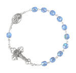 6mm One Decade Kant Tangle Sapphire Aurora Borealis Crystal Rosary Quantity of 10