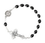 Black Wood Bead One Decade Kant Tangle Rosary 10 Pieces