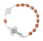 Natural Wood Bead One Decade Rosary Quantity of 10