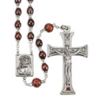 Maroon Palissander Bead Rosary