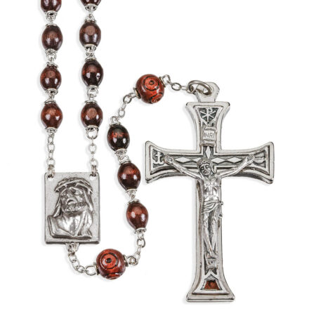 Maroon Palissander Bead Rosary