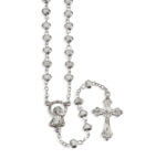 4mm White Epoxied Colored Heart Shaped Rosary in a Heart Shaped Box  16" Quantity of 10