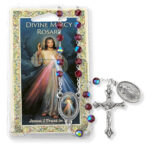 Red Bead Divine Mercy Specialty Rosary Boxed