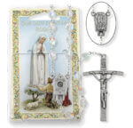 Crystal Bead Our Lady of Fatima Water Specialty Rosary Boxed