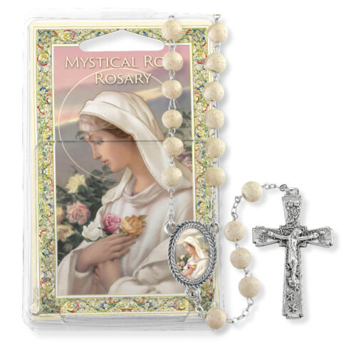 Jasmine Scented Bead Our Lady Rosa Mystica Specialty Rosary Boxed