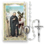 Crystal Bead Saint Peregrine Specialty Rosary Boxed