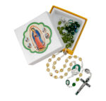 Tri Color Glass Bead Rosary Our Lady of Guadelupe