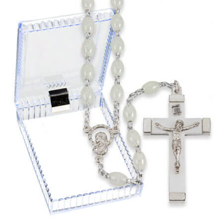18" Luminous Bead Rosary Boxed Quantity of 10