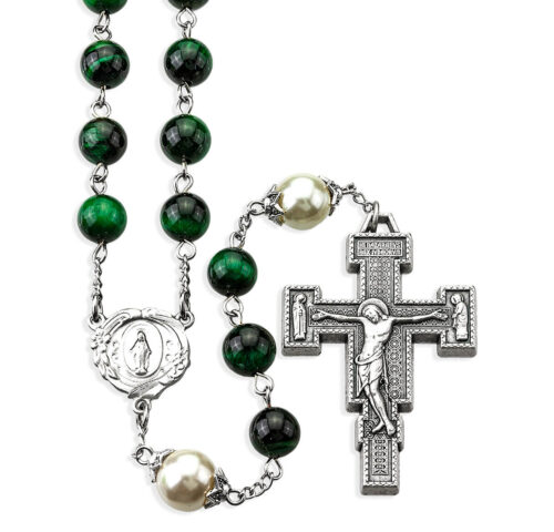 8Mm Green Tiger Eye W/10Mm Rosary
