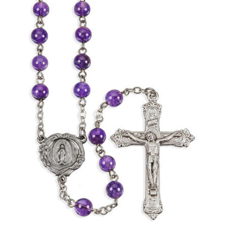 6mm Genuine Amethyst Rosary