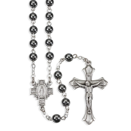 6mm Hematite Bead Rosary