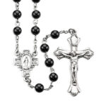 Black Onyx 6mm Stone Bead Rosary
