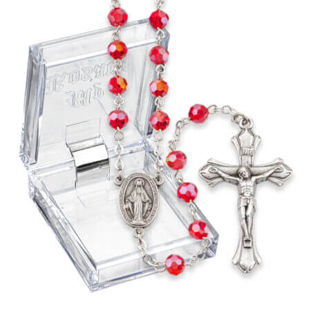 Birthstone July Rosary Ruby 6MM