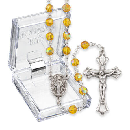 Birthstone November Rosary Topaz