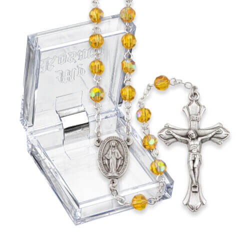 Birthstone November Rosary Topaz