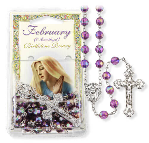 February-Amethyst Birthstone Rosary