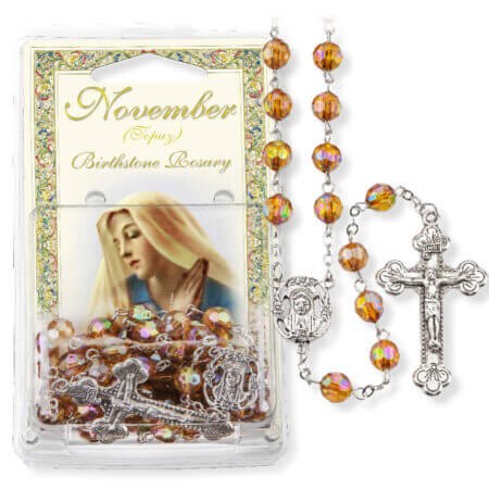November-Topaz Birthstone Rosary