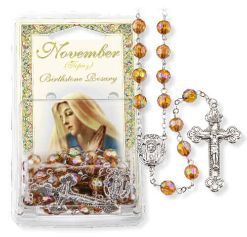 November-Topaz Birthstone Rosary