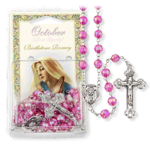 October-Rose Quartz Birthstone Rosary