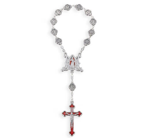Divine Mercy and Jesus I Trust in You, Beaded One Decade Rosary  Quantity of 10