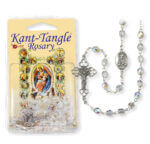 7mm Aurora Borealis Crystal Kant Tangle Rosary Quantity of 10